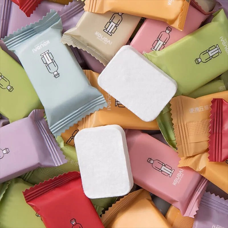 14 Pcs Compressed Travel Disposable Face Towel