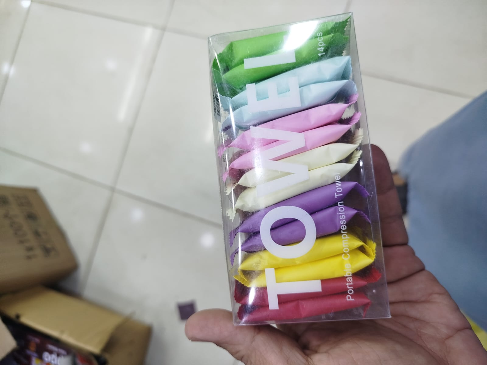 14 Pcs Compressed Travel Disposable Face Towel