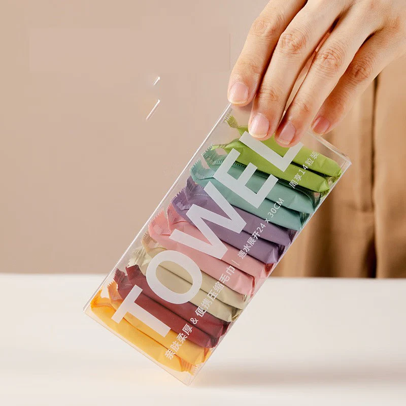 14 Pcs Compressed Travel Disposable Face Towel